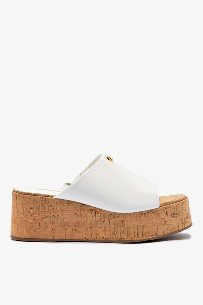 Charli Mule In White Patent Leather - Larroude