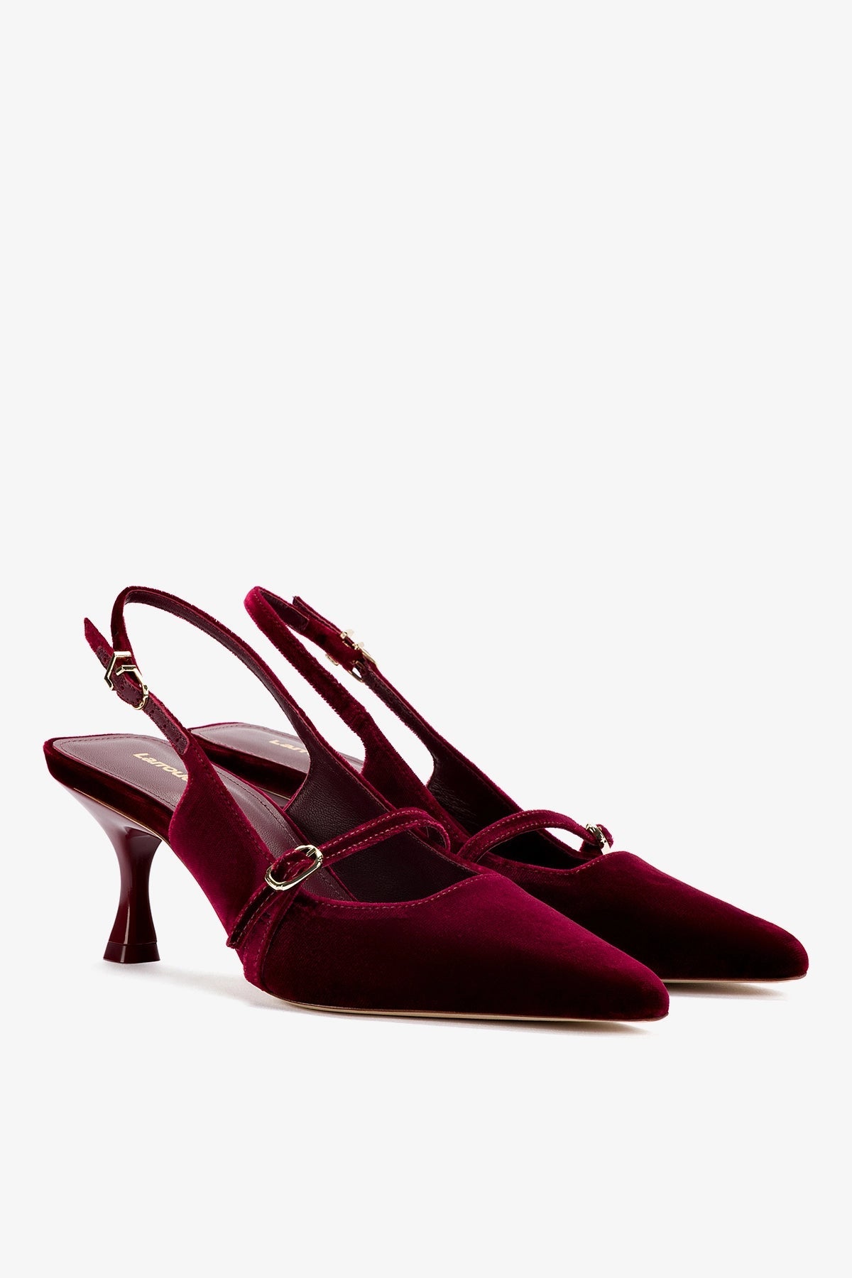Ines Pump Wine Velvet - Larroude