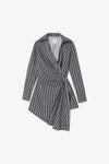 Black and White Striped Cotton