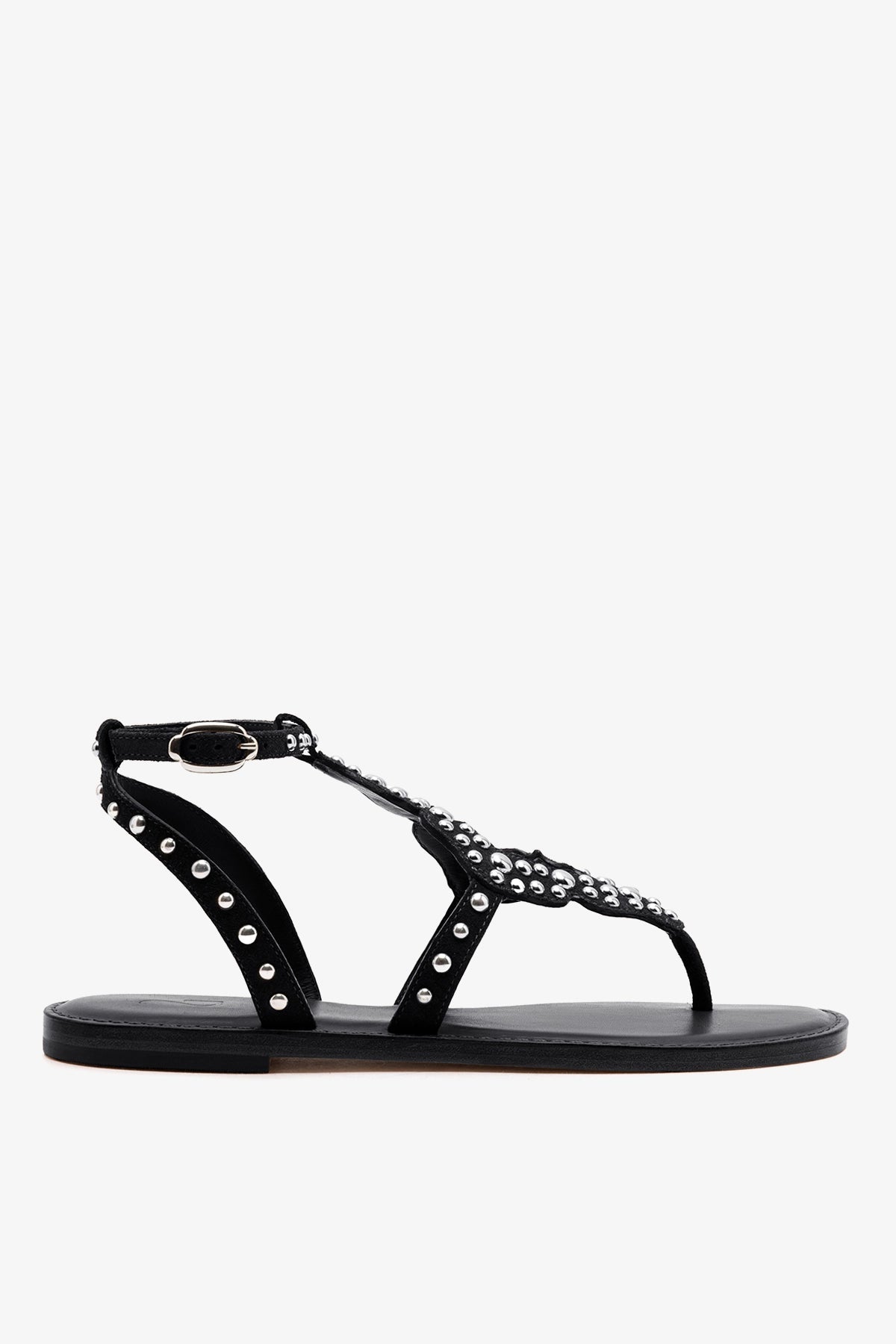 Fiorella Sandal In Black Suede - Larroude