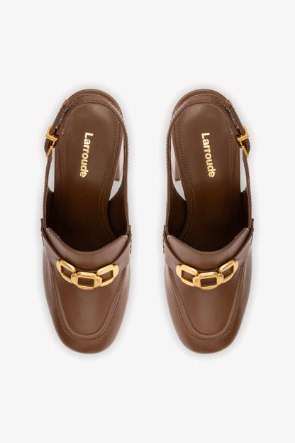 Harrington Hi Loafer In Burnt Umber Leather - Larroude