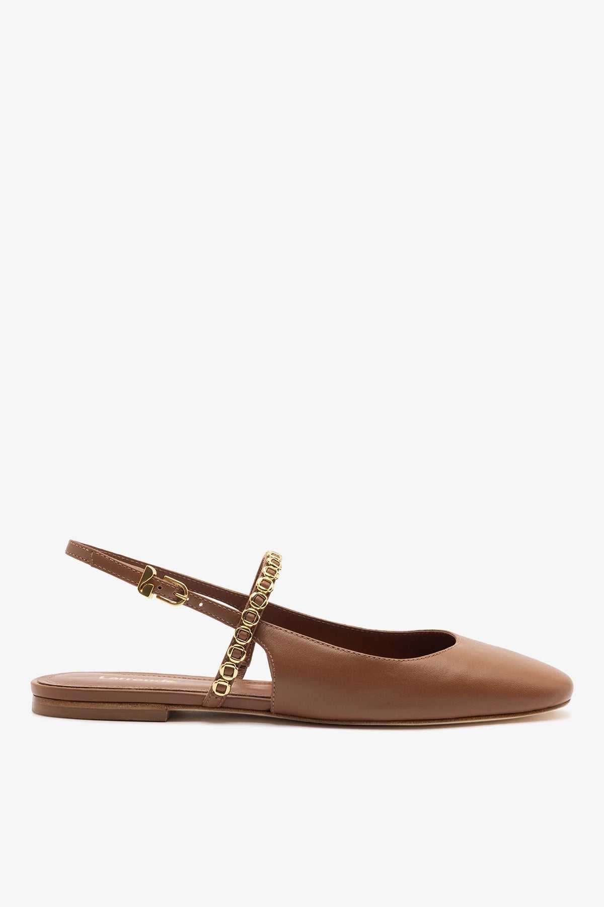 Georgina Milanina Ballet Flat In Caramel Leather - Larroude