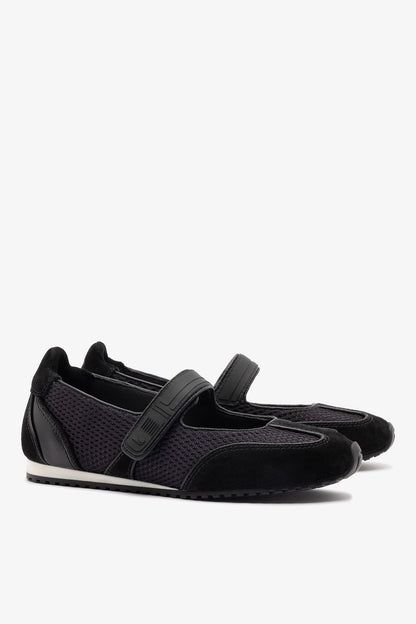Devon Sneakerina Black Mesh - Larroude