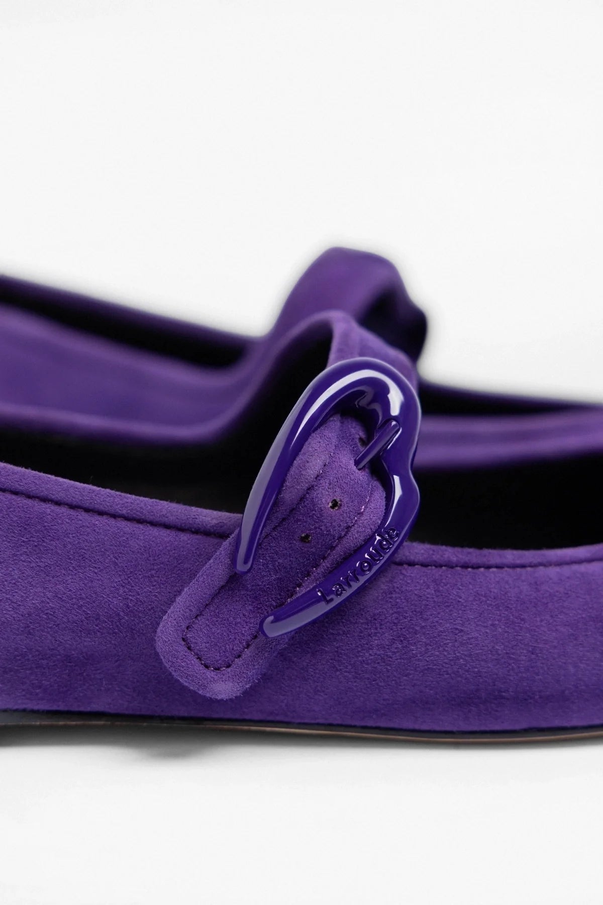 Verona Ballet Flat Eggplant Suede - Larroude