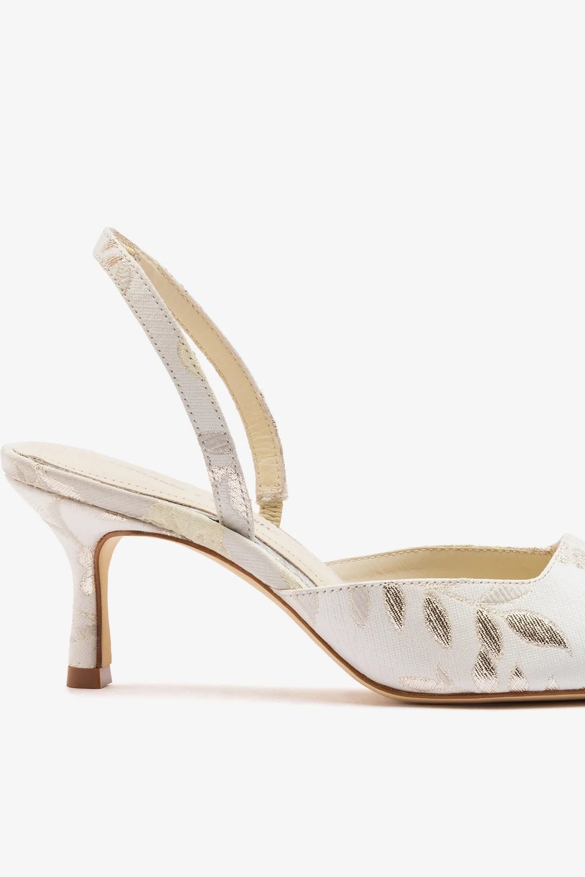 Larroudé x Markarian: Pump Ivory Brocade - Larroude