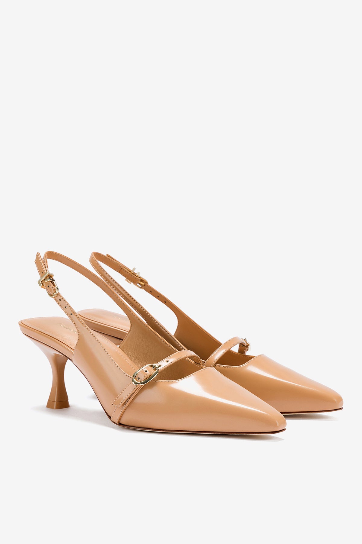 Ines Pump In Tan Leather - Larroude