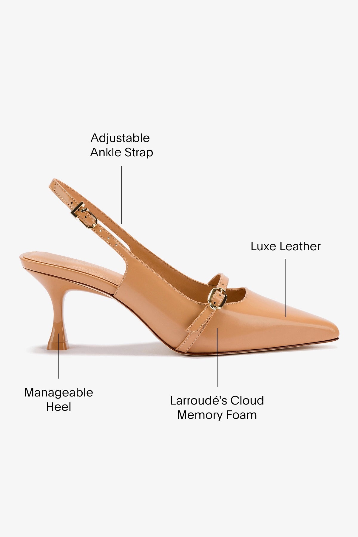 Ines Pump In Tan Leather - Larroude