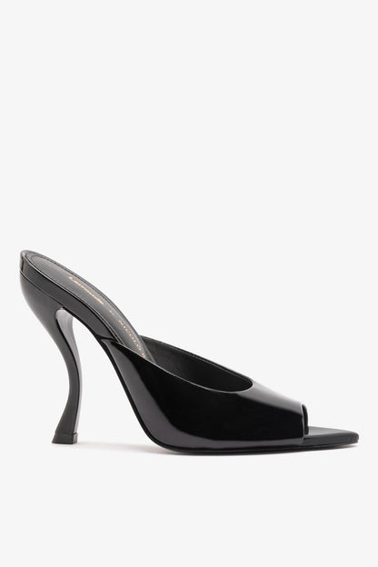 Larroudé x Nicolò B.: Malibu Mule Black Patent Leather - Larroude