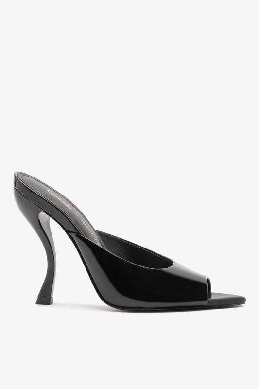 Larroudé x Nicolò B.: Malibu Mule Black Patent Leather - Larroude