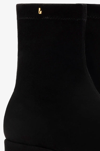 Dani Flatform Boot In Black Suede - Larroude