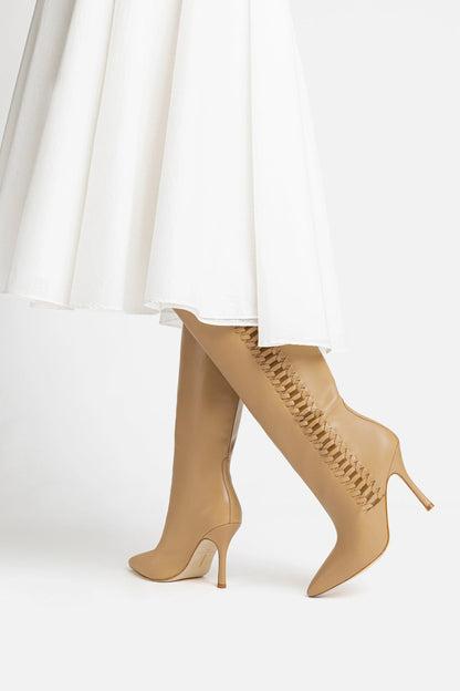 Kate Boot In Peanut Leather - Larroude