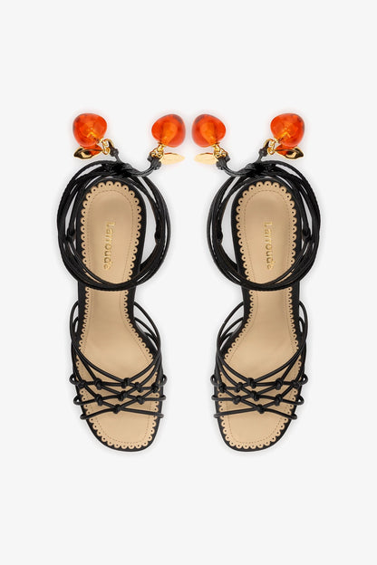 Carmen Sandal Black Leather - Larroude