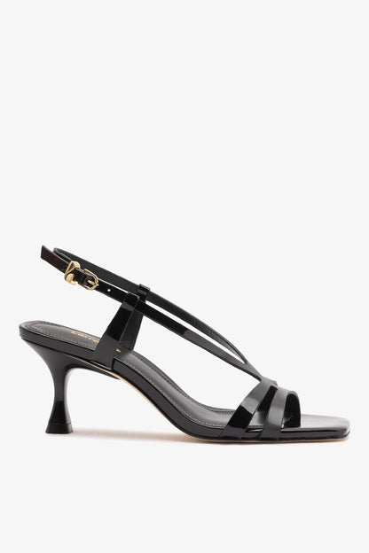 Daphne Sandal Black Patent Leather - Larroude