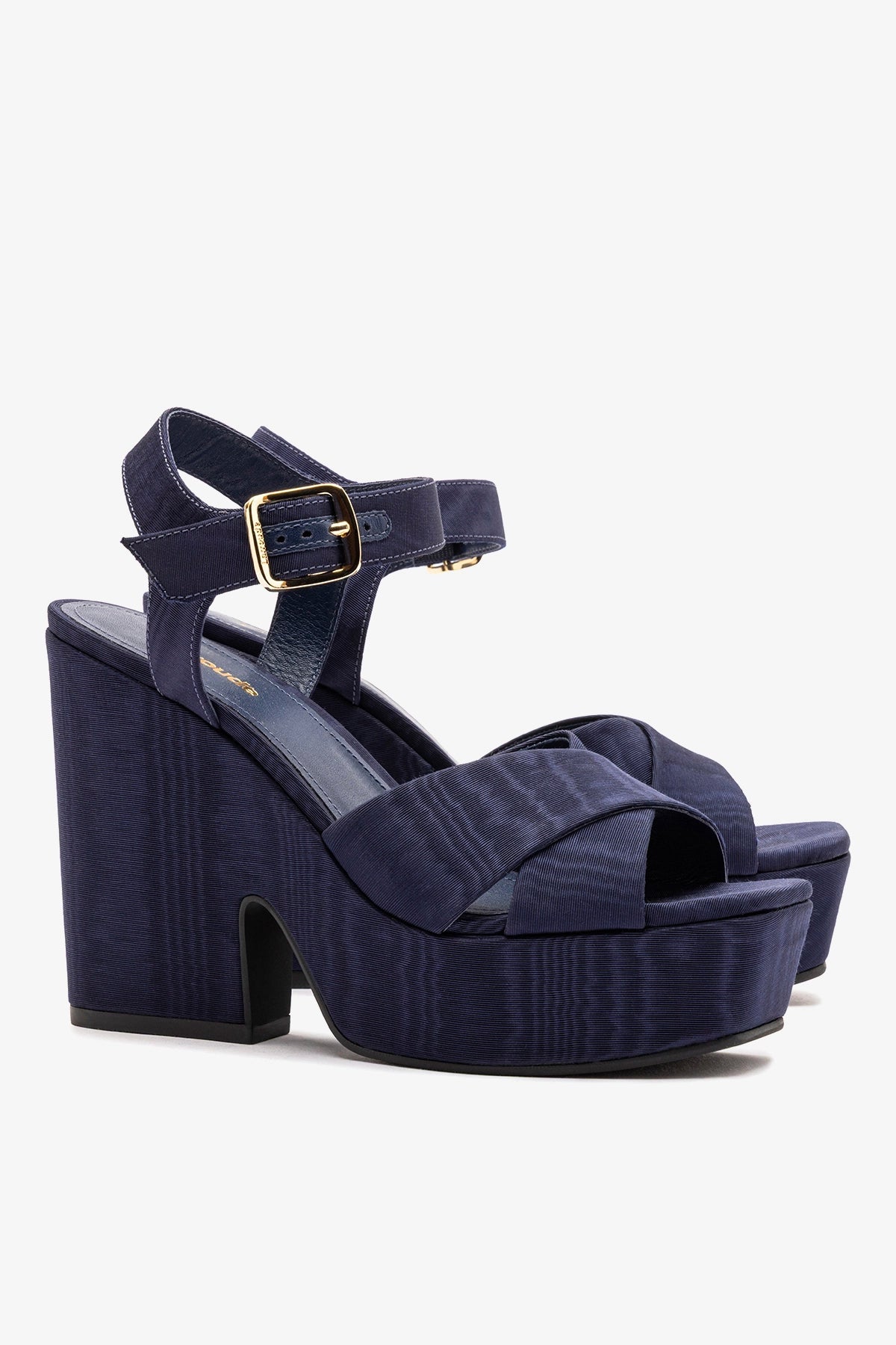 Cher Sandal In Indigo Leather - Larroude